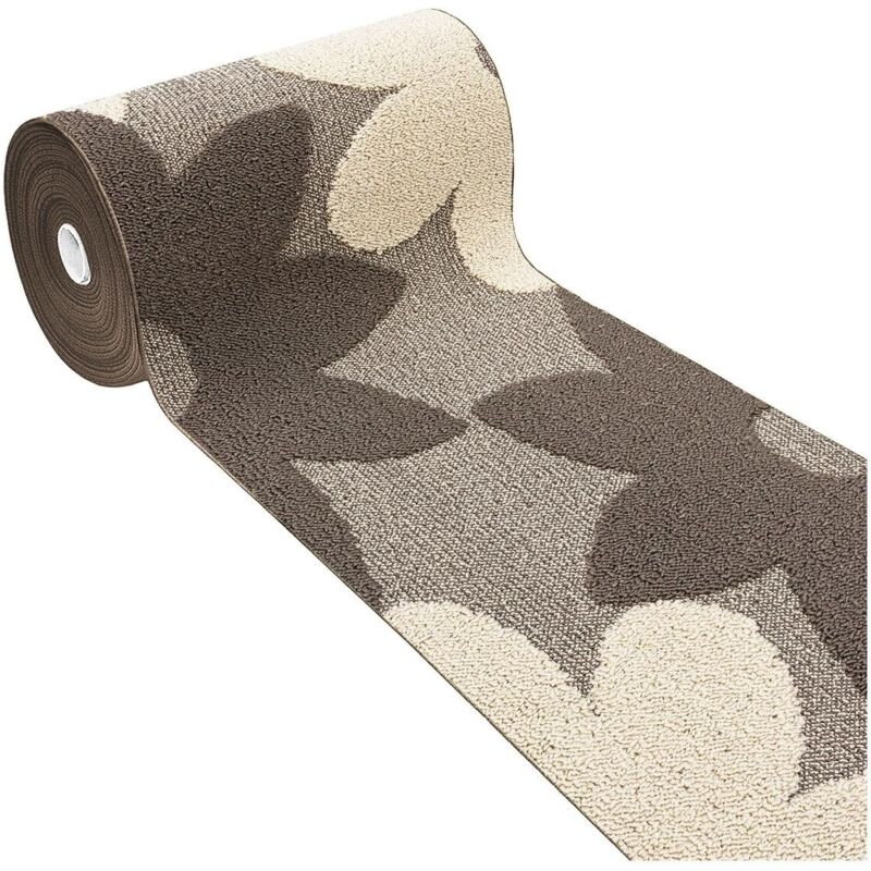 foto del prodotto emmevi mv s.p.a. passatoia ingresso casa corridoio fiori 3d al metro antiscivolo tappeto aciugapassi su misura beige