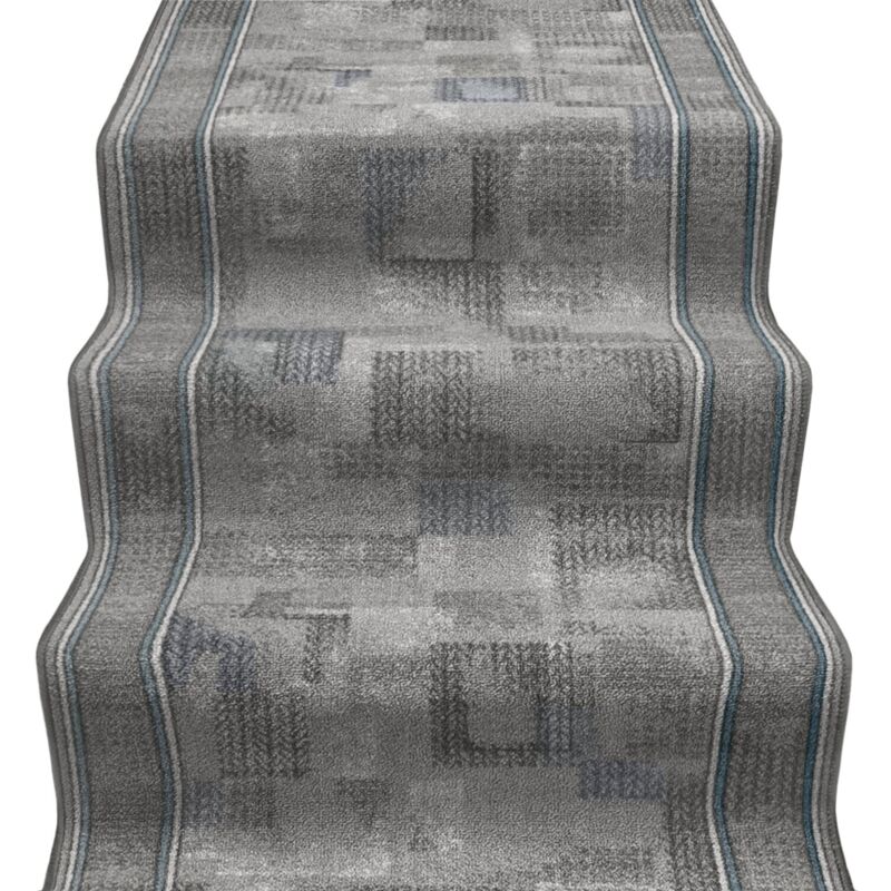 foto del prodotto emmevi mv s.p.a. - passatoia scala scalinata ingresso bordata tappeto corridoio gradini antiscivolo grigio - 67x40 cm