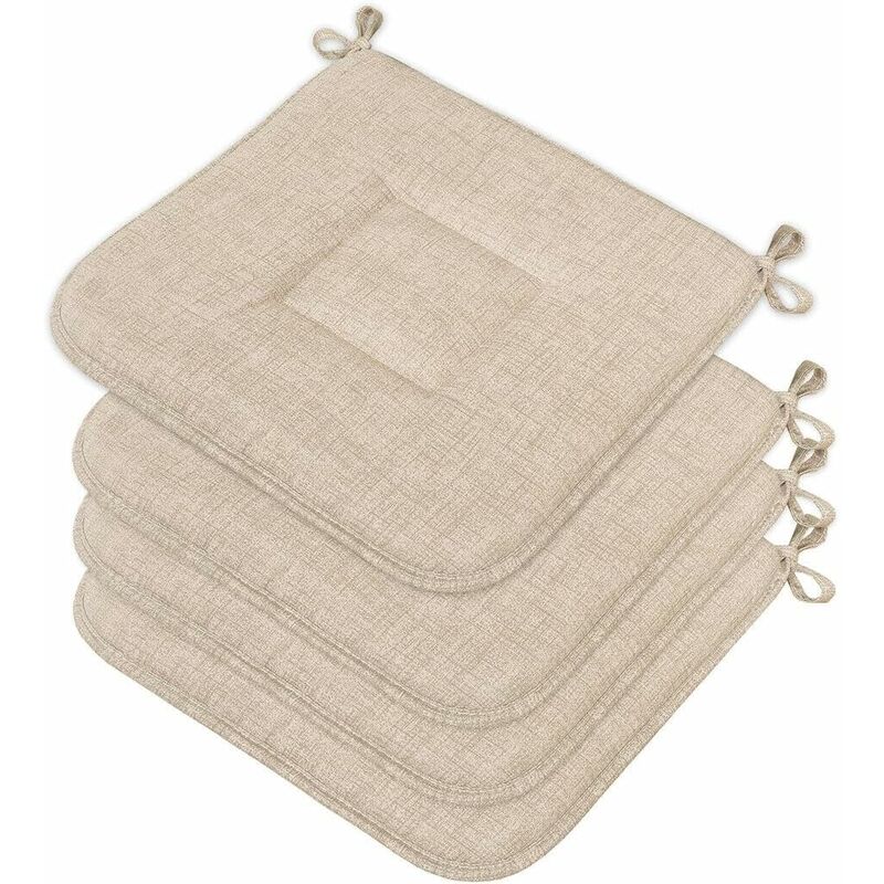 foto del prodotto emmevi mv s.p.a. set 4 cuscini sedia cotone morbidi lavabili universali coprisedia cucina colore pastello beige
