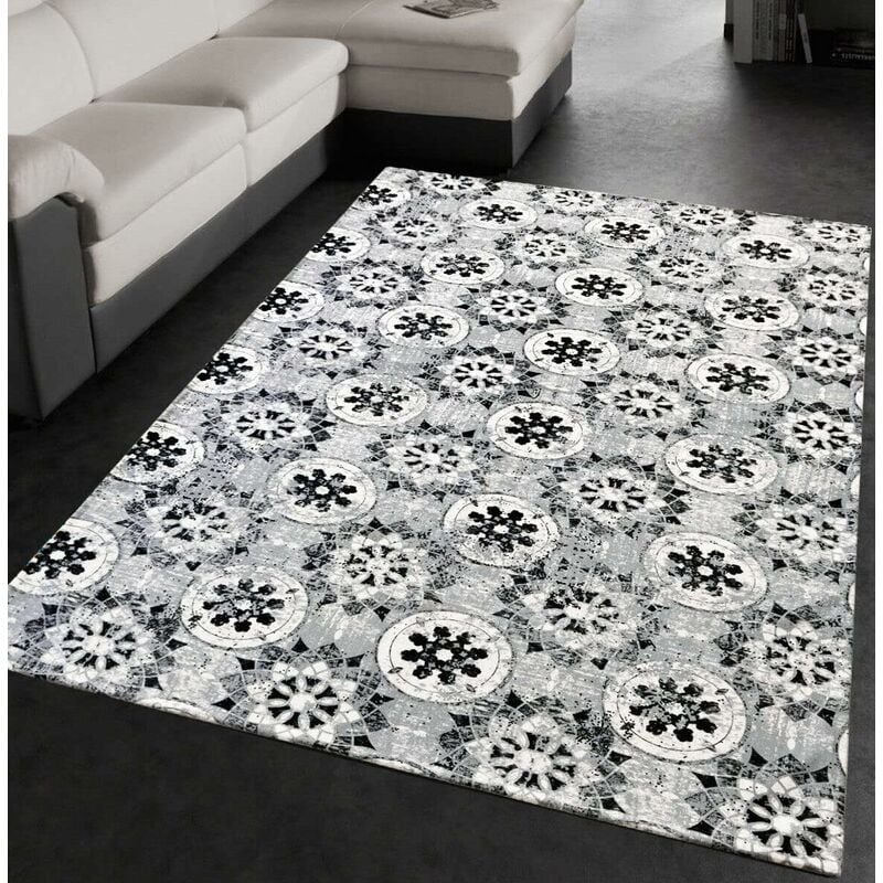 foto del prodotto emmevi mv s.p.a. tappeto arredo salotto bagno camera moderno design industrial antiscivolo scendiletto 100 made in italy 54x100 cm