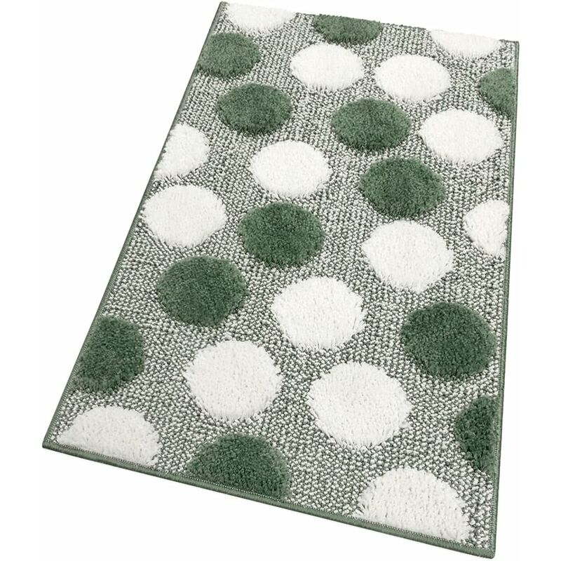 foto del prodotto emmevi mv s.p.a. - tappeto bagno camera antiscivolo shaggy moderno scendi doccia assorbente 100 made in italy verde - 50x110 cm