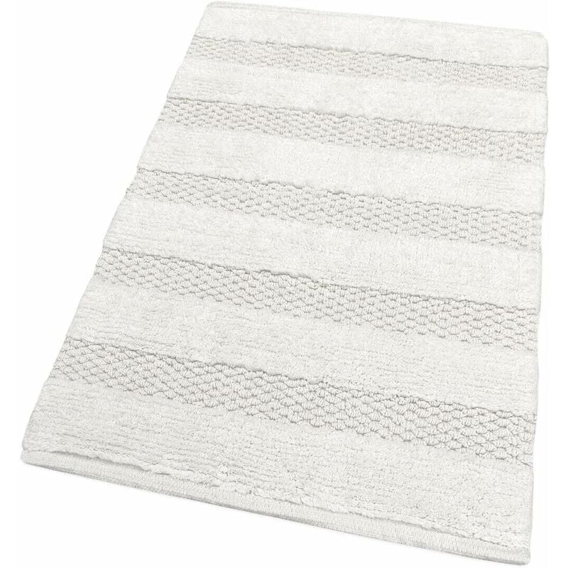 foto del prodotto emmevi mv s.p.a. tappeto bagno camera morbido puro cotone scendiletto doccia assorbente antiscivolo bianco 50x80 cm