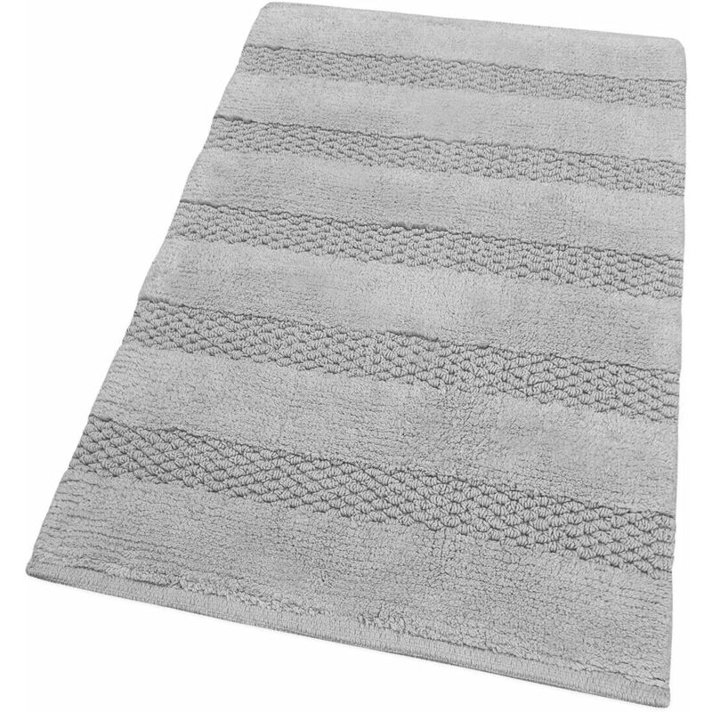 foto del prodotto emmevi mv s.p.a. tappeto bagno camera morbido puro cotone scendiletto doccia assorbente antiscivolo grigio 50x80 cm
