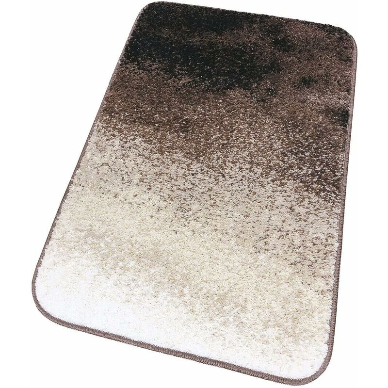 foto del prodotto emmevi mv s.p.a. tappeto bagno camera sfumato moderno morbido antiscivolo scendiletto shaggy 100 made in italy marrone 60x100 cm