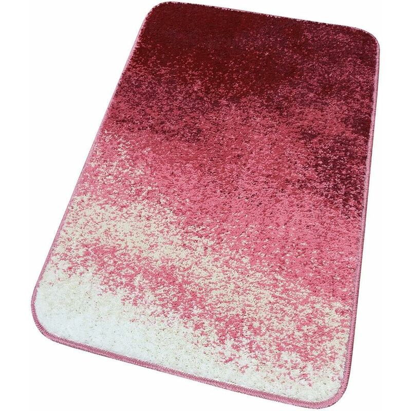 foto del prodotto emmevi mv s.p.a. tappeto bagno camera sfumato moderno morbido antiscivolo scendiletto shaggy 100 made in italy rosa 60x100 cm
