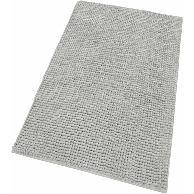 foto del prodotto emmevi mv s.p.a. tappeto bagno confortevole scendiletto morbido antiscivolo camera letto pelo lungo grigio chiaro 50x80 cm