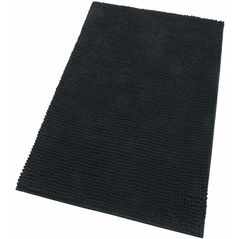 foto del prodotto emmevi mv s.p.a. tappeto bagno confortevole scendiletto morbido antiscivolo camera letto pelo lungo nero 50x80 cm