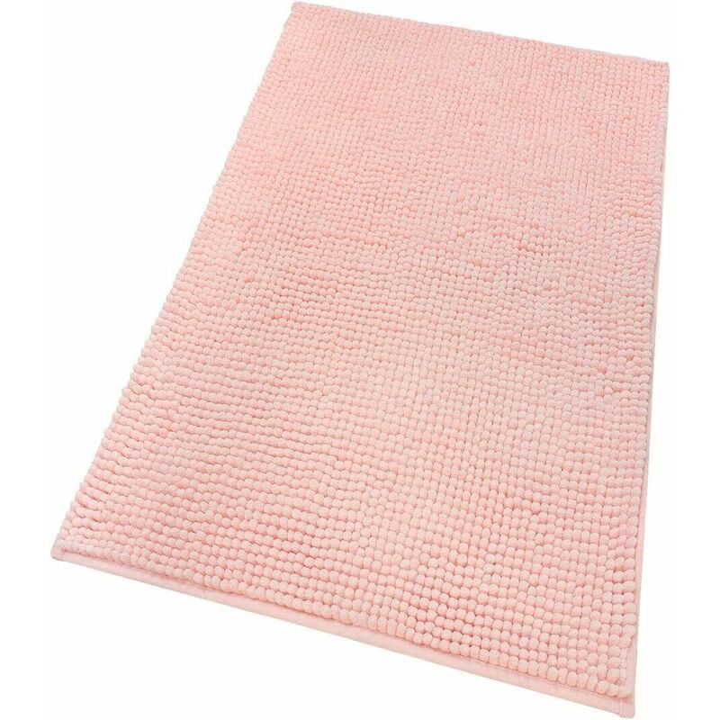foto del prodotto emmevi mv s.p.a. tappeto bagno confortevole scendiletto morbido antiscivolo camera letto pelo lungo rosa 65x130 cm