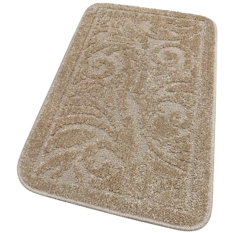foto del prodotto emmevi mv s.p.a. tappeto bagno damascato scendiletto camera barocca morbido assorbente antiscivolo beige 50x80 cm