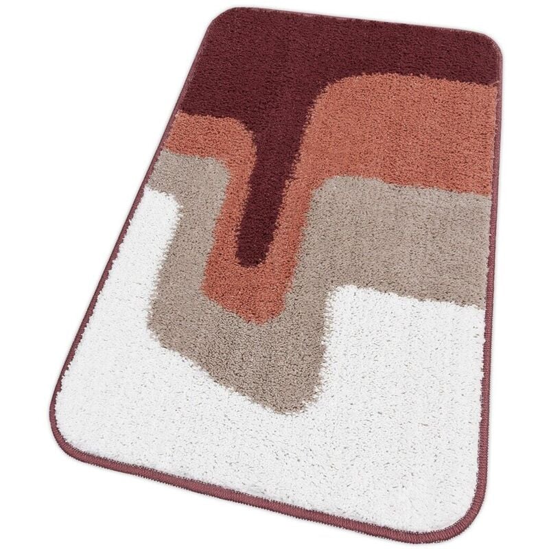 foto del prodotto emmevi mv s.p.a. tappeto bagno doccia scendiletto pelo raso morbido assorbente antiscivolo lavabile terra 50x80 cm