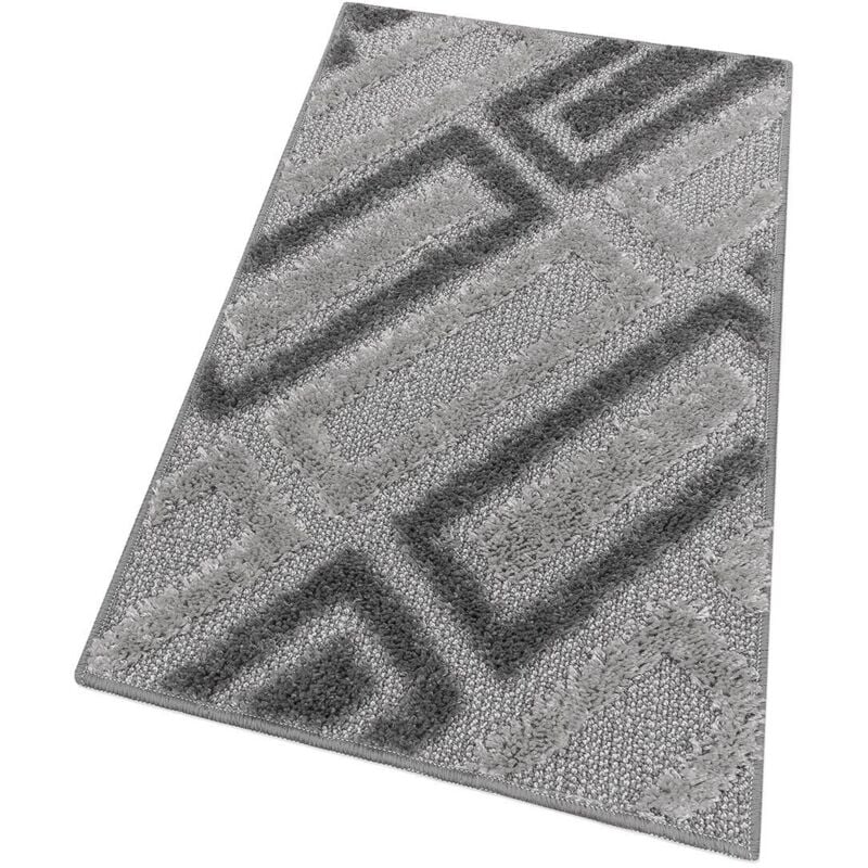 foto del prodotto emmevi mv s.p.a. tappeto bagno moderno morbido soffice assorbente asciugapassi antiscivolo lavabile grigio 50x80 cm