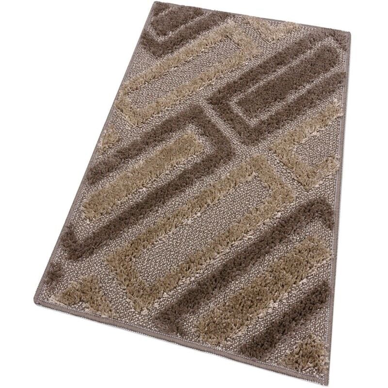 foto del prodotto emmevi mv s.p.a. tappeto bagno moderno morbido soffice assorbente asciugapassi antiscivolo lavabile marrone 50x110 cm
