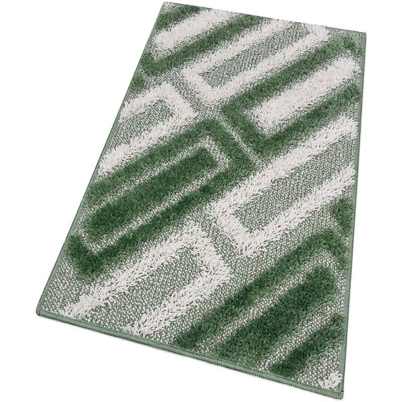 foto del prodotto emmevi mv s.p.a. tappeto bagno moderno morbido soffice assorbente asciugapassi antiscivolo lavabile verde 50x80 cm