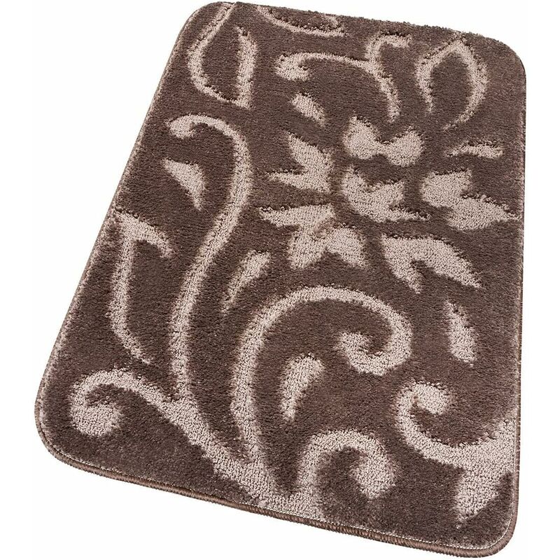 foto del prodotto emmevi mv s.p.a. tappeto bagno morbido scendiletto moderno elegante antiscivolo assorbente 100 made in italy marrone 55x90 cm
