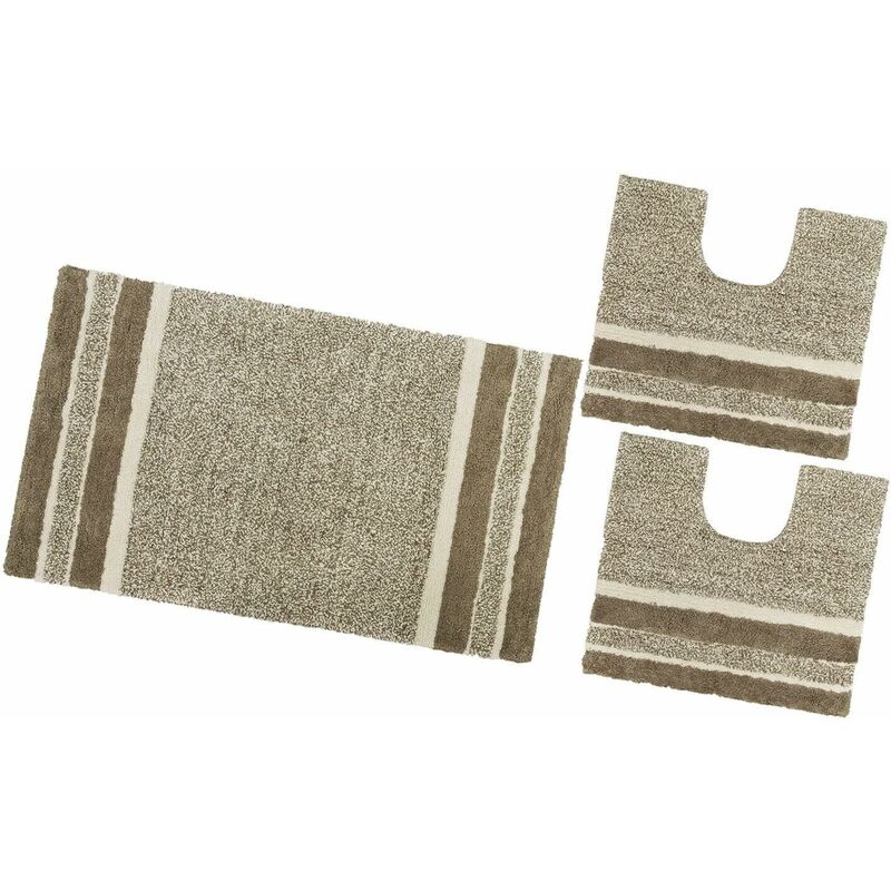 foto del prodotto emmevi mv s.p.a. tappeto bagno parure puro cotone antiscivolo morbido colori vivaci 100 made in italy beige