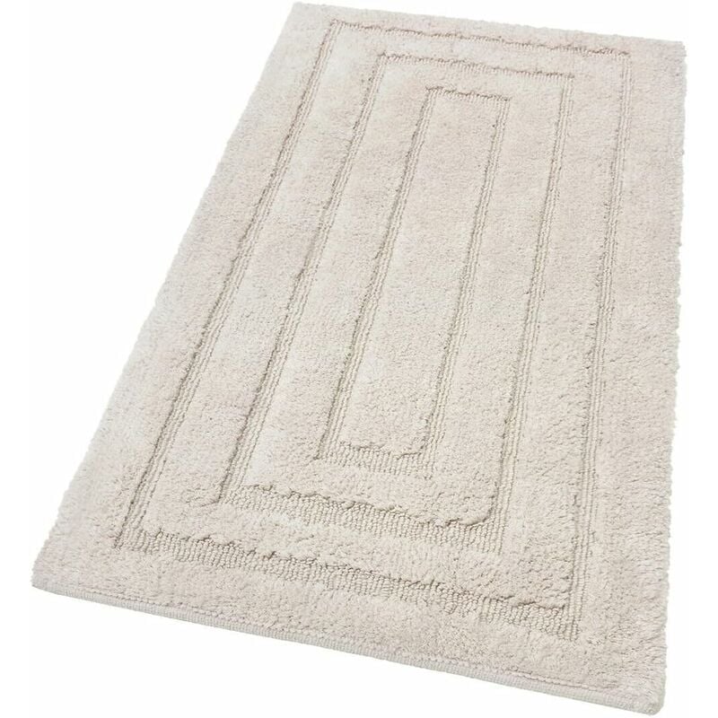 foto del prodotto emmevi mv s.p.a. tappeto bagno puro cotone elegante lussuoso morbido scendiletto antiscivolo 100 made in italy beige 60x40 cm