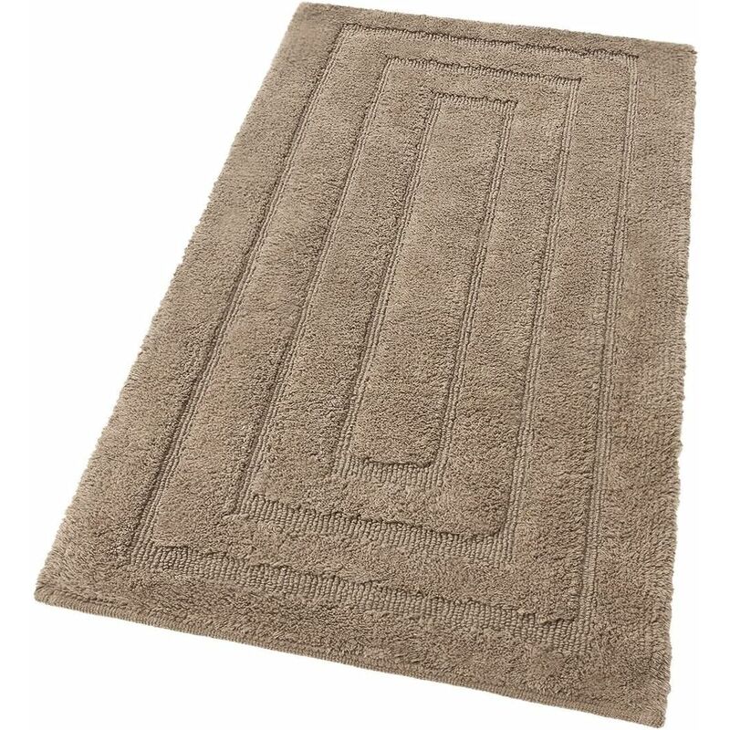 foto del prodotto emmevi mv s.p.a. tappeto bagno puro cotone elegante lussuoso morbido scendiletto antiscivolo 100 made in italy marrone 60x40 cm