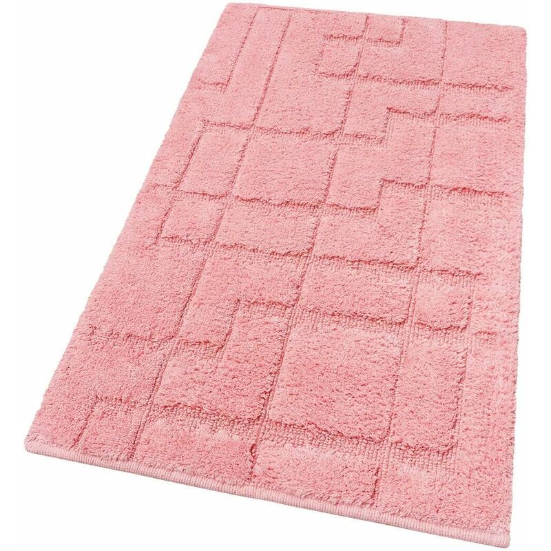 foto del prodotto emmevi mv s.p.a. tappeto bagno puro cotone morbido 3d camera sendiletto elegante lavabile 100 made in italy rosa 55x120 cm