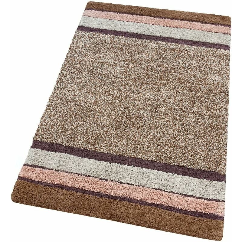 foto del prodotto emmevi mv s.p.a. tappeto bagno puro cotone parure morbida colori vivaci lavabile 100 made in italy marrone 55x90 cm