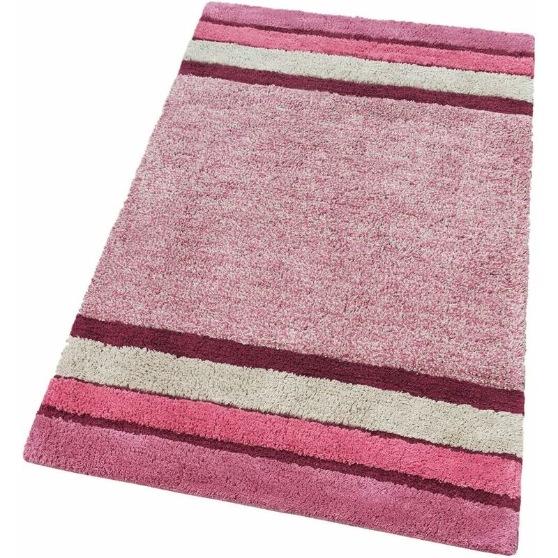 foto del prodotto emmevi mv s.p.a. tappeto bagno puro cotone parure morbida colori vivaci lavabile 100 made in italy rosa 55x90 cm