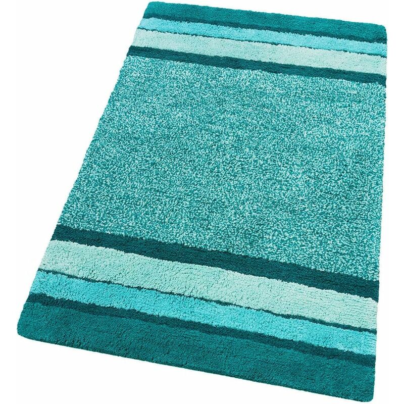 foto del prodotto emmevi mv s.p.a. tappeto bagno puro cotone parure morbida colori vivaci lavabile 100 made in italy turchese 55x90 cm