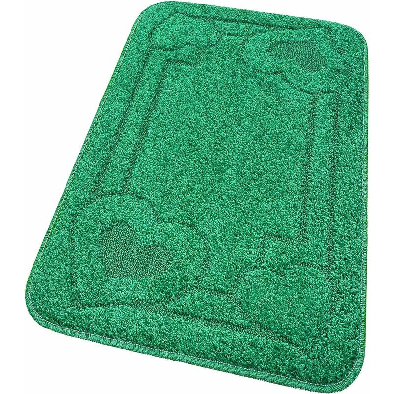 foto del prodotto emmevi mv s.p.a. tappeto bagno tinta unita antiscivolo assorbente camera letto 100 made in italy verde 50x80 cm