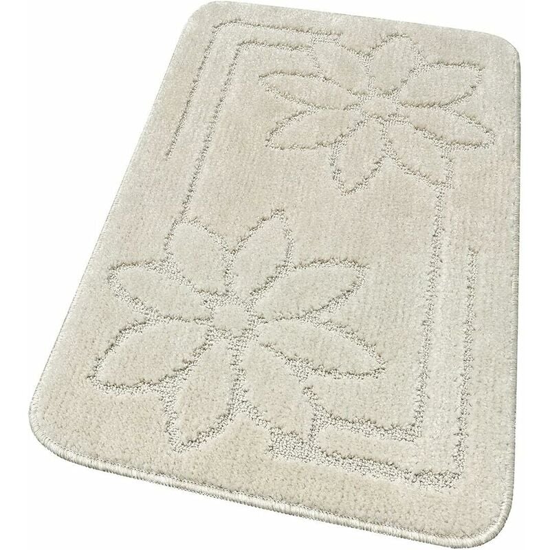 foto del prodotto emmevi mv s.p.a. tappeto bagno tinta unita antiscivolo assorbente scendiletto 100 made in italy beige 50x80 cm