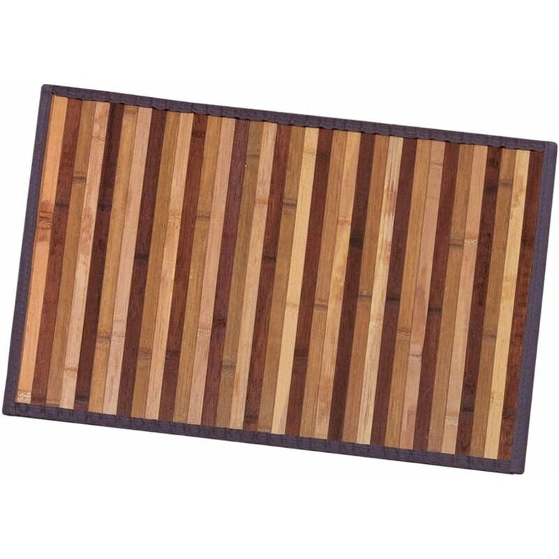 foto del prodotto emmevi mv s.p.a. tappeto bamboo legno stuoia cucina bagno camera degrad tovaglietta colazione retro antiscivolo marrone 50x225 cm