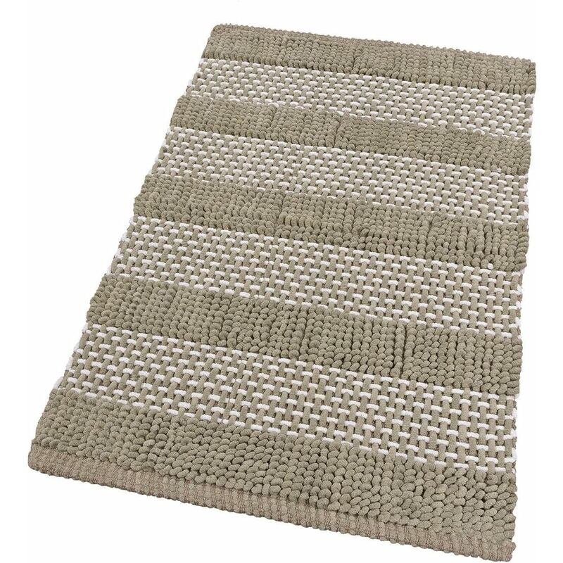 foto del prodotto emmevi mv s.p.a. tappeto camera scendiletto bagno cotone intrecciato tridimensionale morbido assorbente beige 50x80 cm