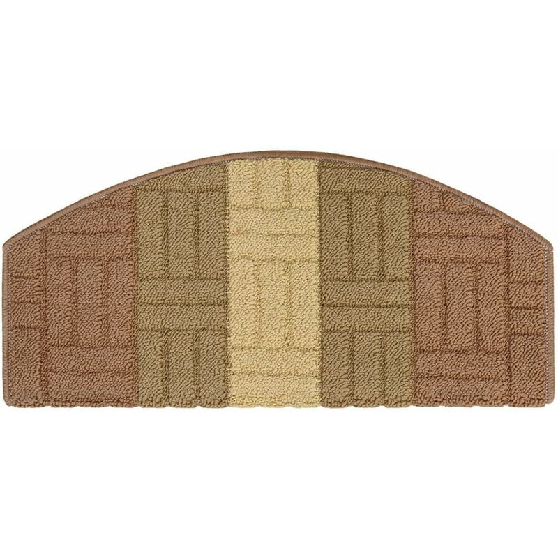 foto del prodotto emmevi mv s.p.a. tappeto copri gradini 3d proteggi scala salvagradino antiscivolo semiluna 100 made in italy beige