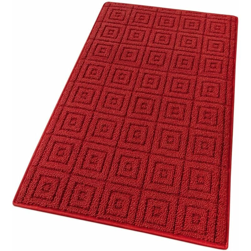 foto del prodotto emmevi mv s.p.a. tappeto cucina 3d bordeaux 100 made in italy antiscivolo tinta unita lavabile morbido assorbente in varie misure 50x100 cm