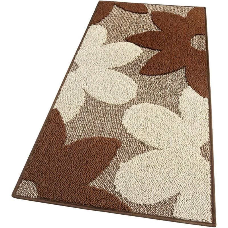 foto del prodotto emmevi mv s.p.a. tappeto cucina 3d fiore tridimensionale morbido bordato moderno corsia antiscivolo marrone 57x40 cm