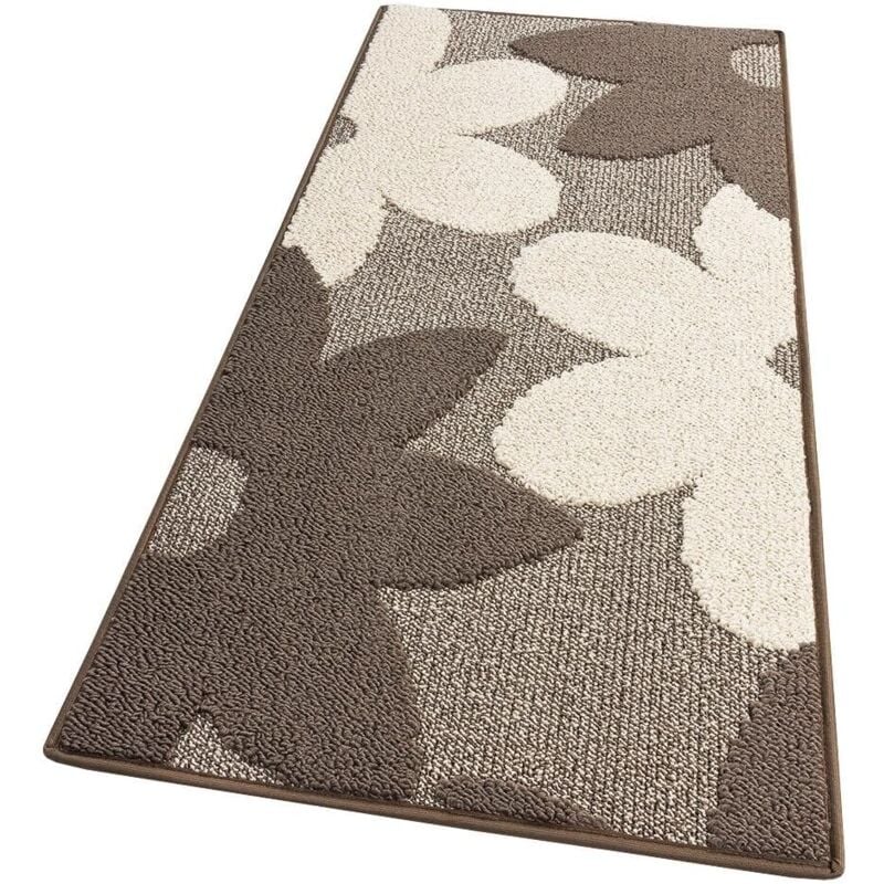 foto del prodotto emmevi mv s.p.a. tappeto cucina 3d fiore tridimensionale morbido bordato moderno passatoia antiscivolo beige 57x180 cm