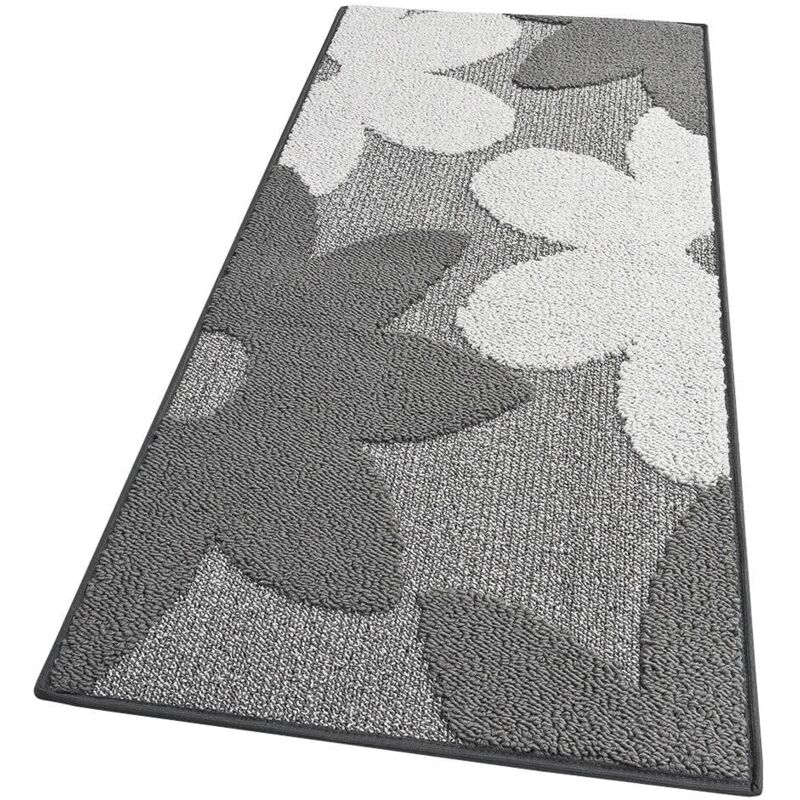 foto del prodotto emmevi mv s.p.a. tappeto cucina 3d fiore tridimensionale morbido bordato moderno passatoia antiscivolo grigio 57x40 cm