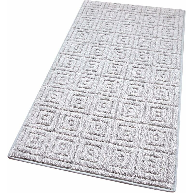 foto del prodotto emmevi mv s.p.a. tappeto cucina 3d grigio 100 made in italy antiscivolo tinta unita lavabile morbido assorbente in varie misure 57x240 cm