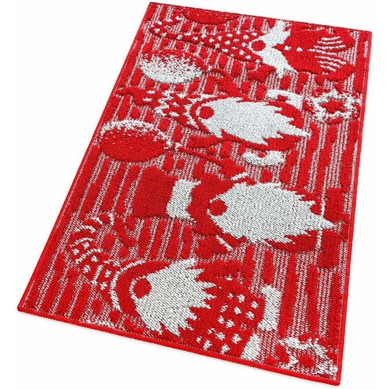 foto del prodotto emmevi mv s.p.a. - tappeto cucina bagno ingresso natalizio tessitura 3d antiscivolo zerbino natale 100 made in italy - 50x135 cm