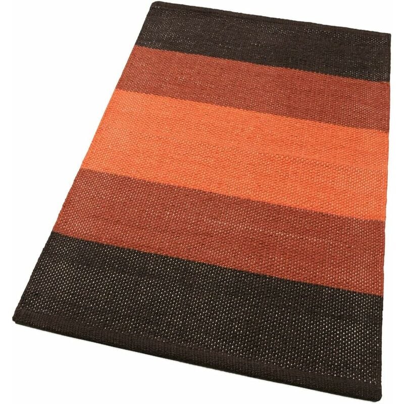 foto del prodotto emmevi mv s.p.a. tappeto cucina bagno puro cotone morbido assorbente scendiletto intrecciato a mano arancione 50x110 cm