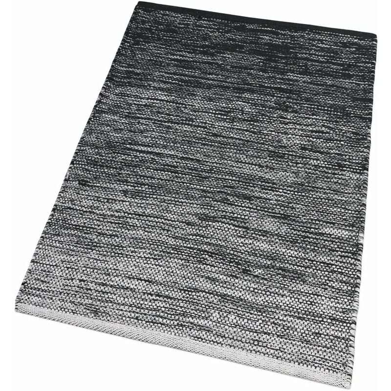 foto del prodotto emmevi mv s.p.a. tappeto cucina bagno puro cotone morbido assorbente scendiletto tessuto intrecciato nero 55x180 cm