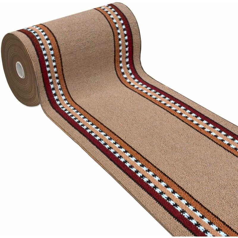 foto del prodotto emmevi mv s.p.a. tappeto cucina beige antiscivolo 100 made in italy passatoia corsia bordata ingresso lavabile in varie misure 50x75 cm