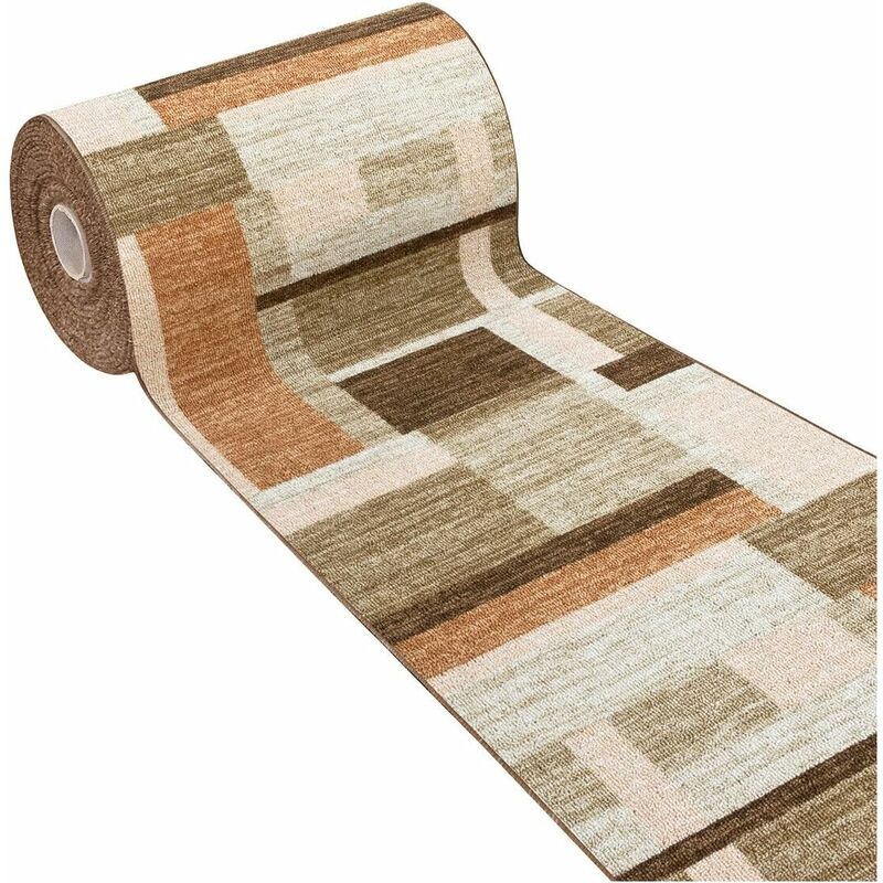 foto del prodotto emmevi mv s.p.a. tappeto cucina bordato passatoia antiscivolo lavabile 100 made in italy beige 57x140 cm