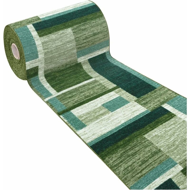 foto del prodotto emmevi mv s.p.a. tappeto cucina bordato passatoia antiscivolo lavabile 100 made in italy verde 57x40 cm