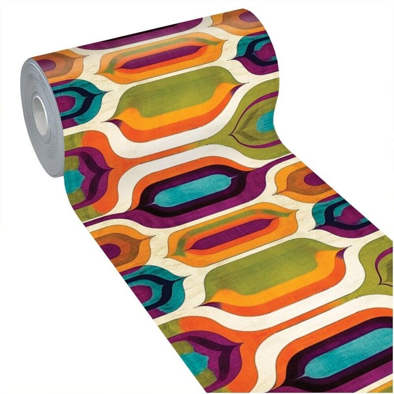 foto del prodotto emmevi mv s.p.a. tappeto cucina gomma pvc multicolore morbido antiscivolo fantasia optical moderna 51x100 cm