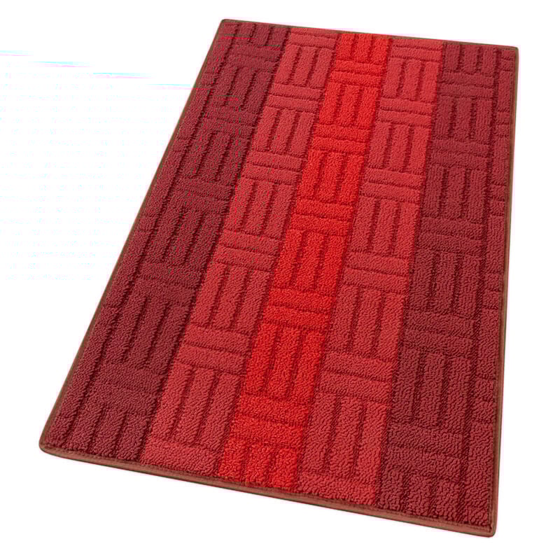 foto del prodotto emmevi mv s.p.a. tappeto cucina tessitura 3d bordeaux 100 made in italy bordato assorbente antiscivolo in varie misure 50x80 cm