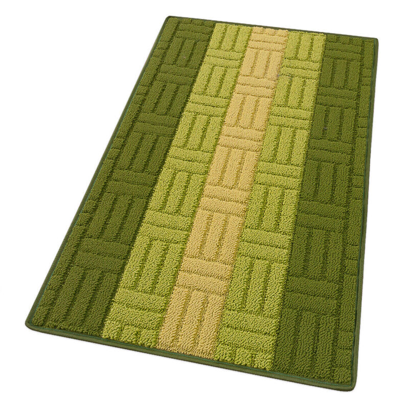 foto del prodotto emmevi mv s.p.a. tappeto cucina tessitura 3d verde 100 made in italy bordato assorbente antiscivolo in varie misure 50x100 cm
