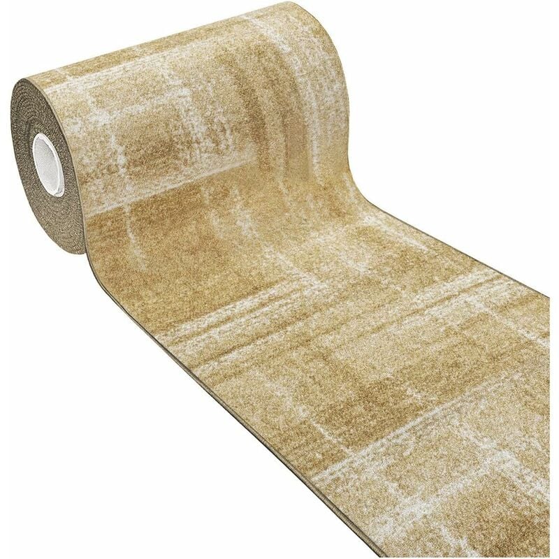 foto del prodotto emmevi mv s.p.a. tappeto cucina tessitura piatta striato antiscivolo corridoio bagno 100 made in italy beige 50x40 cm