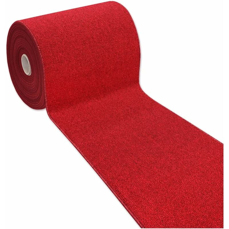 foto del prodotto emmevi mv s.p.a. - tappeto cucina tessitura piatta tinta unita antiscivolo multiuso corsia corridoio bagno 100 made in italy bordeaux - 57x135 cm