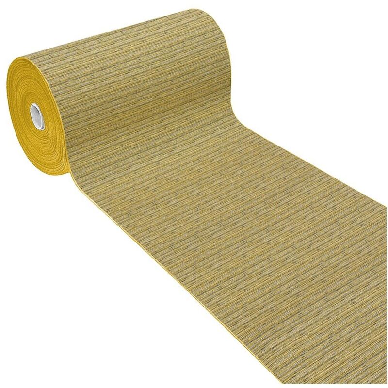 foto del prodotto emmevi mv s.p.a. tappeto cucina tinta unita striato bordato assorbente passatoia casa antiscivolo giallo 54x80 cm