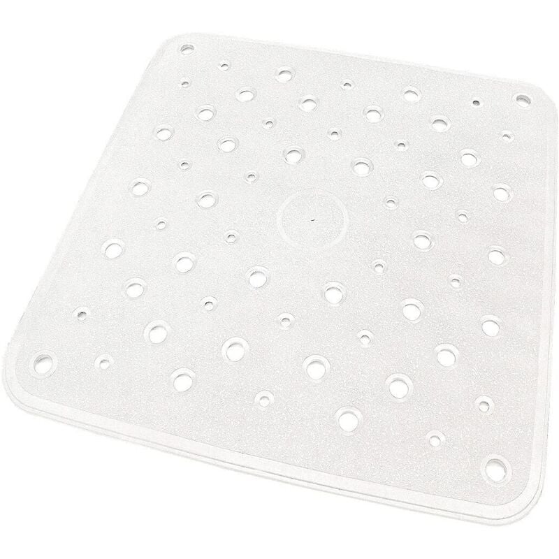 foto del prodotto emmevi mv s.p.a. tappeto doccia vasca bagno ruvido con ventose antiscivolo profumato 100 made in italy bianco 53x53 cm