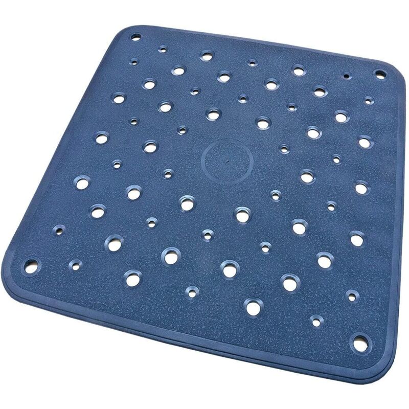 foto del prodotto emmevi mv s.p.a. tappeto doccia vasca bagno ruvido con ventose antiscivolo profumato 100 made in italy blu 53x53 cm