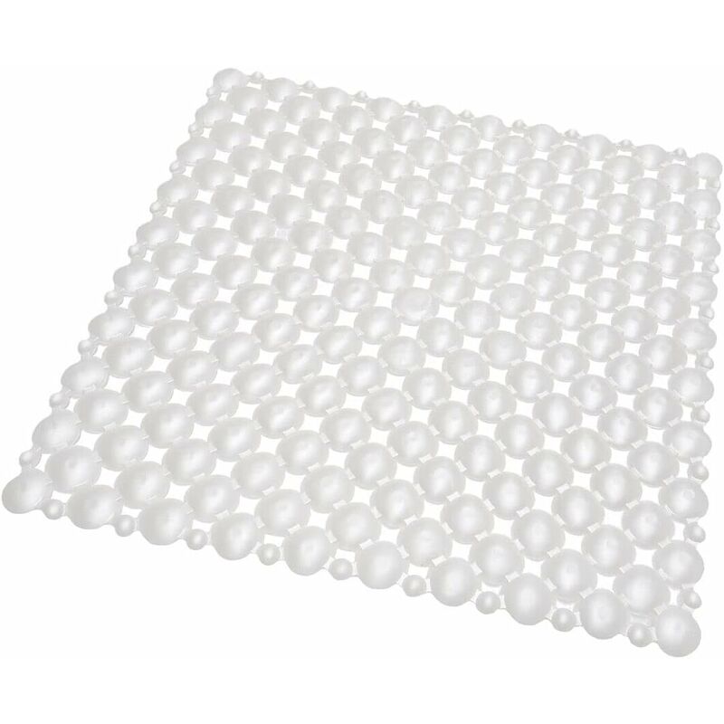 foto del prodotto emmevi mv s.p.a. tappeto doccia vasca ventose antiscivolo tappetino bagno pvc antimuffa 100 made in italy bianco 53x53 cm